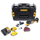 DeWalt DCS 355 D2 Akku Oszillierer Multitool 18 V Brushless + 2x Akku 2,0 Ah + Ladegerät + 29 tlg. Zubehör + TSTAK - Toolbrothers