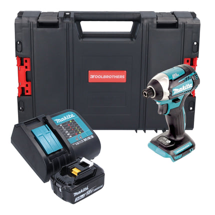 Makita DTD 154 SF1J-R Avvitatore a impulsi a batteria 18V 1/4" 175Nm Brushless + 1x batteria ricaricabile 3,0 Ah + caricatore + RHINO