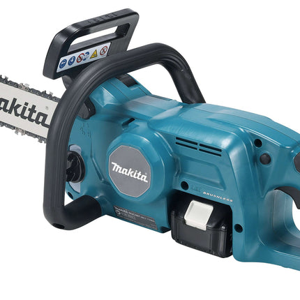 Makita DUC 357 RM2X3 Motosierra sin cable 18 V 35 cm sin escobillas + 2x batería 4,0 Ah + cargador