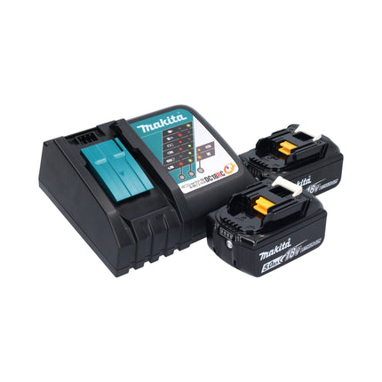 Makita DUC 357 RT2X3 Motosierra sin cable 18 V 35 cm sin escobillas + 2x batería 5,0 Ah + cargador