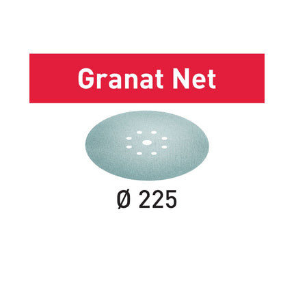 Festool STF D225 P400 GR NET/25 Abrasifs réseau Disques abrasifs grenat 2 pcs ( 2x 201885 ) 225 mm crantage 400 pour ponceuse col long PLANEX