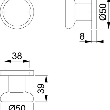 Pomello HOPPE 54/11 alluminio F1 ( 3000252022 )