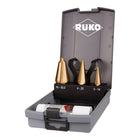 Juego de brocas RUKO para chapa 3-14 / 5-20 / 16-30,5 mm ( 4000601700 )