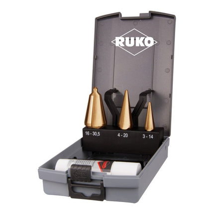 Juego de brocas RUKO para chapa 3-14 / 5-20 / 16-30,5 mm ( 4000601700 )