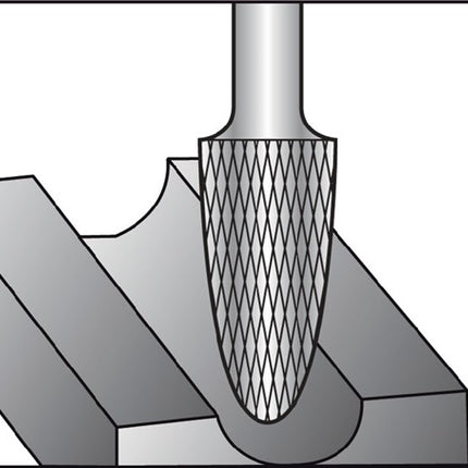 Fresa RUKO RBF Ø 12 mm longitud cabeza 25 mm mango Ø 6 mm ( 4000602856 )