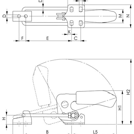 AMF Locking clamp no. 6848H size 3 ( 4123682300 )