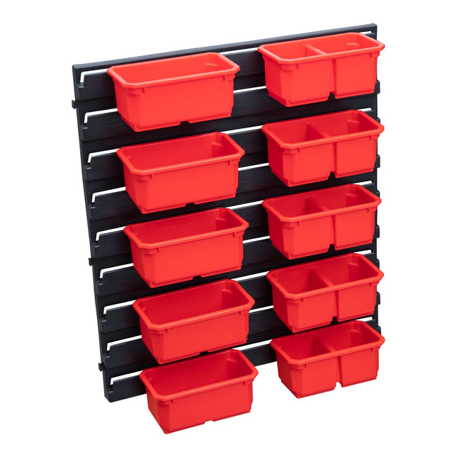 Qbrick System Juego de recipientes n.º 3 Pared de taller 39 x 35 cm con 10 recipientes para PRO Organiser 100 Expert / 200 Expert / PRO Drawer 3