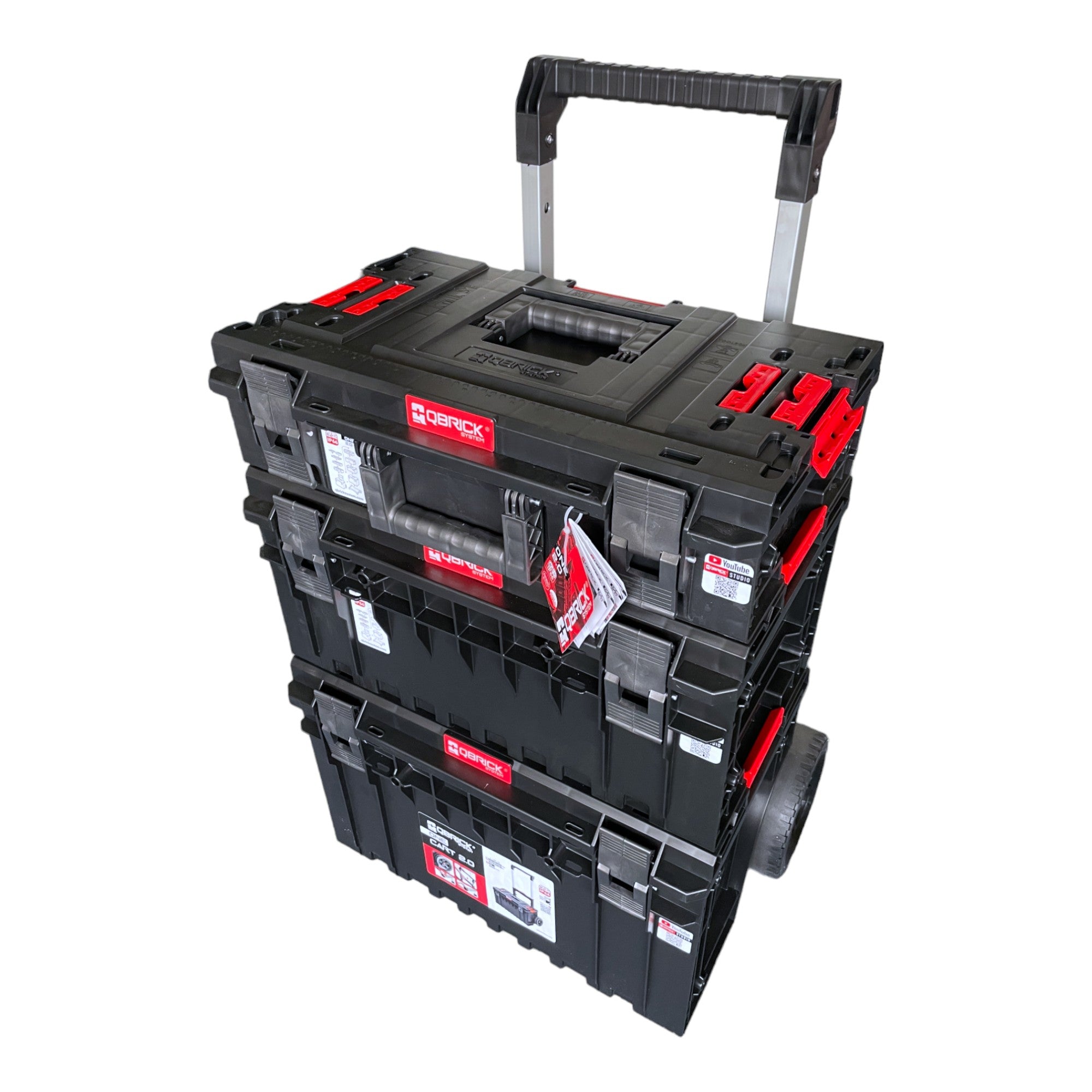 Qbrick System ONE 2 0 Vario Set Nr 1 Werkzeugwagen Set ONE 200 2 0 Vario ONE 350 2 0 Vario ONE Cart 2 0 IP66 105 4 l 640 x 440 x 900 mm 0 - toolbrothers