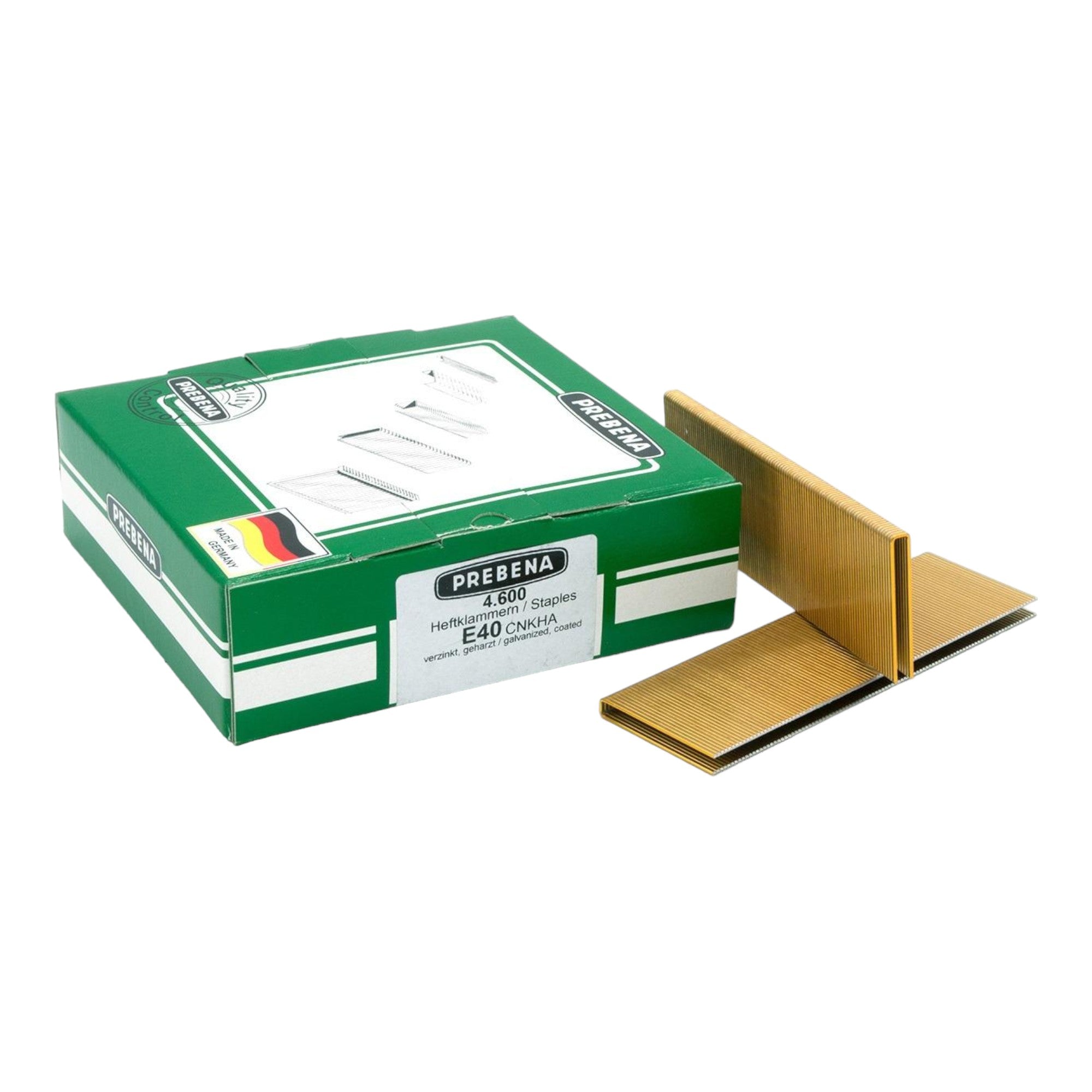 Prebena E40CNKHA Heftklammern Klammern 40 mm Typ E 4600 Stueck verzinkt geharzt 1 - toolbrothers