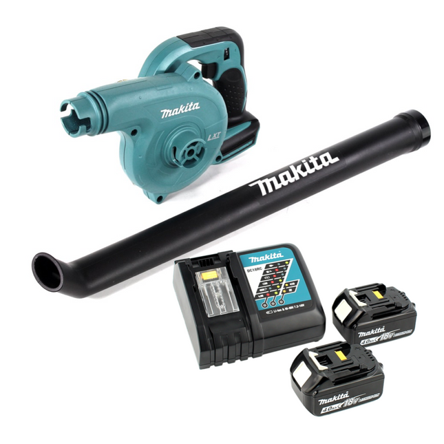 Makita DUB 183 RM 18 V Akku Gebläse + 2x BL 1840 B 4,0 Ah Akku + DC 18 RC Schnellladegerät - Toolbrothers