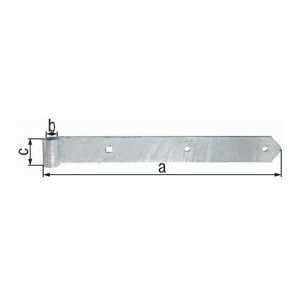 GAH shutter hinge width 40 mm length 600 x 40 mm thickness 4 mm ( 3000200305 )