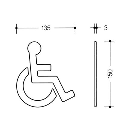 HEWI Symbol bez barier 801.91.030 Kolor poliamidu nr 90 ( 3000206399 )