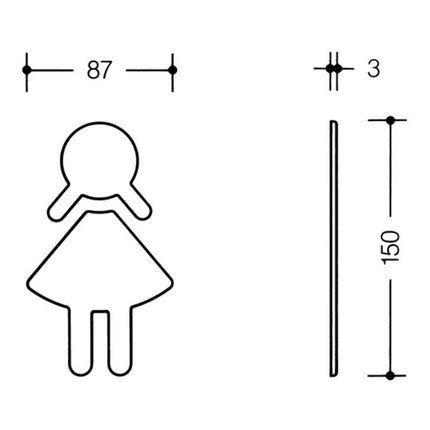HEWI Symbol Frau 801.91.020 Polyamide colour no. 99 ( 3000206418 )