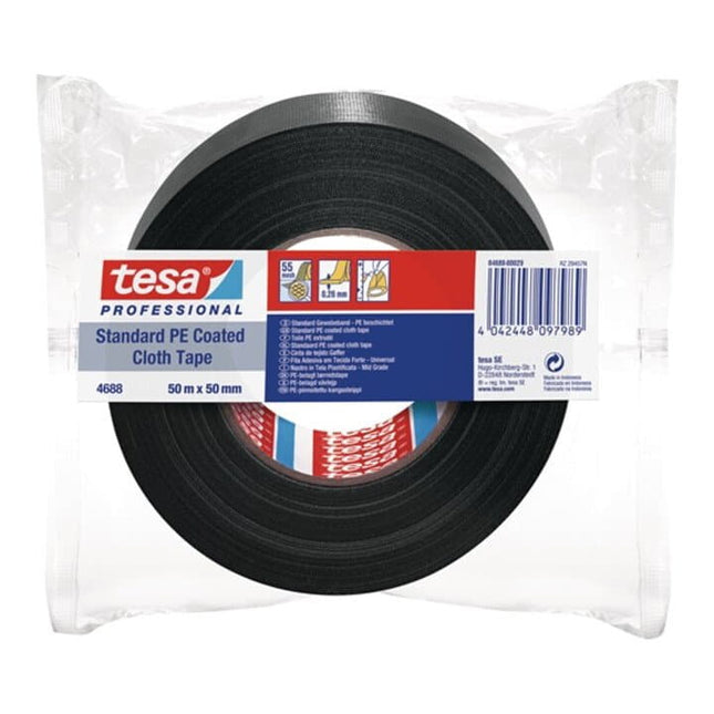 TESA fabric tape tesaband(R) Standard 4688 black ( 3000265405 )