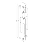 Placa de golpeo plana ASSA ABLOY 690 acero inoxidable canto mate ( 3324034053 )