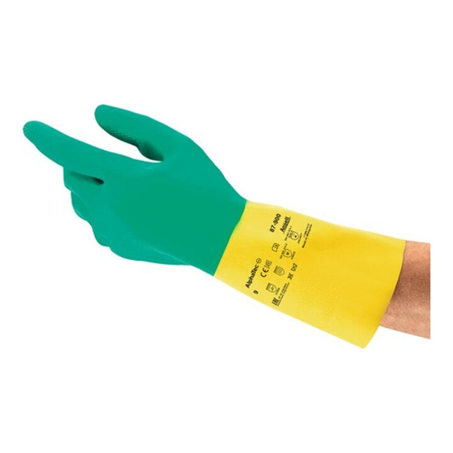 ANSELL chemical gloves AlphaTec(R) 87-900 size 9 green/yellow ( 4000371482 )
