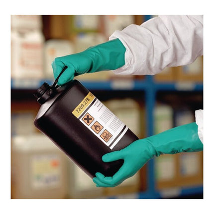 Guantes químicos ANSELL AlphaTec Sol-Vex 37-675 talla 9 verde ( 4000371485 )