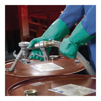 Guantes químicos ANSELL AlphaTec Sol-Vex 37-675 talla 9 verde ( 4000371485 )