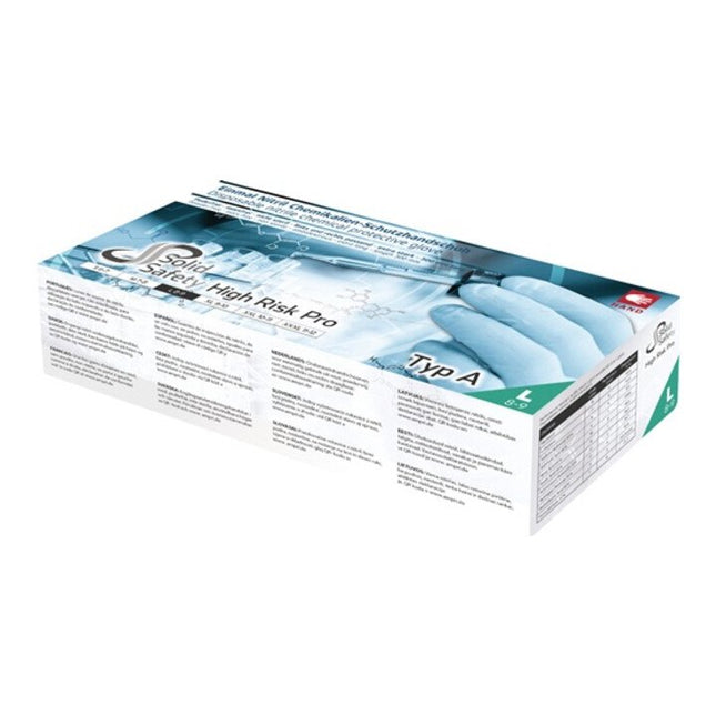 Guantes desechables AMPRI HighRisk Pro talla M azul EPI categoría III ( 4000391029 )