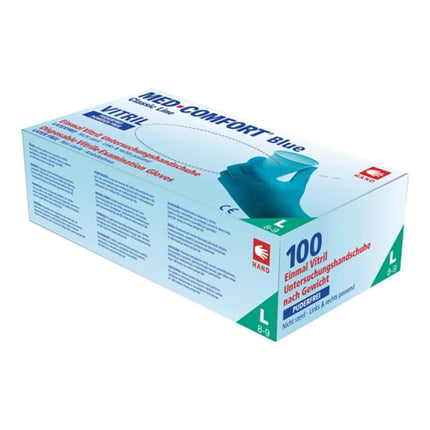 AMPRI disposable gloves Med Comfort Blue Vitril size L blue ( 4000391104 )