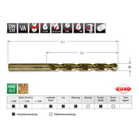 RUKO Spiralbohrer DIN 338 Typ INOX Nenn-Ø 2,4 mm 10 Stück ( 4000600435 )