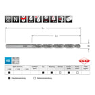 RUKO twist drill DIN 340 type N nominal Ø 2.5 mm ( 4000600938 )