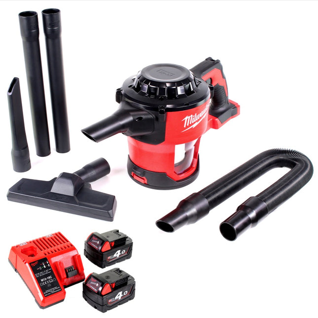 Milwaukee M18 CV 402C 18V Akku Handstaubsauger + 2x Akku 4,0Ah + Ladegerät - Toolbrothers