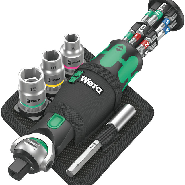 WERA Steckschlüsselsatz 8009 Zyklop Pocket Set 2 19-teilig 3/8″ + 1/4 ″ ( 4000822451 )