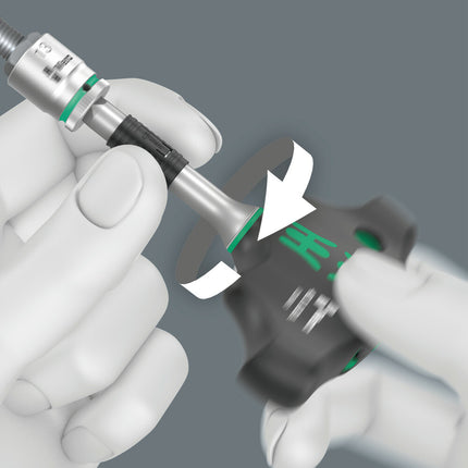 WERA Lever-action reversible ratchet 411 A RA Cross-handle 1/4 ″ Teeth 80 ( 4000822452 )