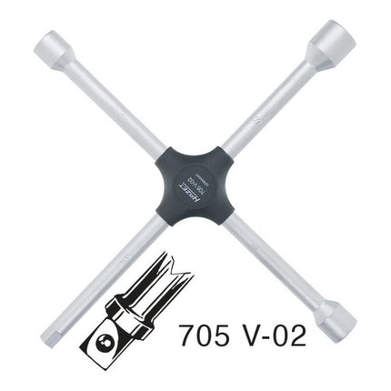 Llave en cruz HAZET 705V-02 17 x 19 x 22 x 12,5 mm(1/2″ cuadrada) ( 4000822845 )