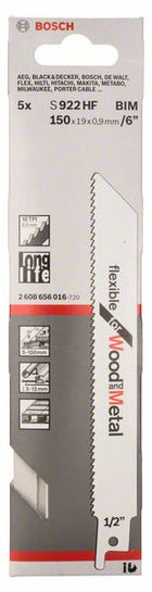 BOSCH Lama per sega circolare S 922 HF Lunghezza 150 mm Larghezza 19 mm ( 4000837544 )