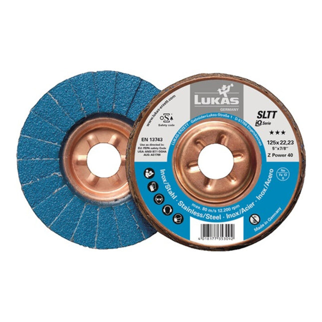 Disco lamellare LUKAS SLTT Z Power Ø 125 mm grana 60 piatta ( 4000840328 )