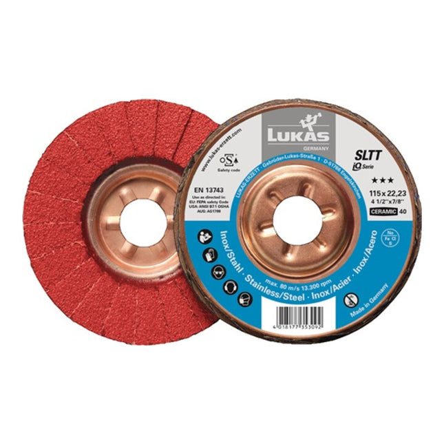 LUKAS disco lamellare SLTT Ceramica Ø 125 mm grana 60 piatta ( 4000840336 )