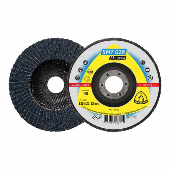 KLINGSPOR flap disc SMT 628 Supra Ø 115 mm grain size 40 flat ( 4000842267 )