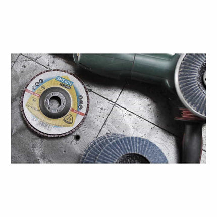 KLINGSPOR Disque à lamelles SMT 624 Supra D. 125 mm granulat. 40 12 degr. conique ( 4000842314 )