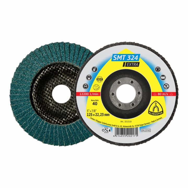 KLINGSPOR flap disc SMT 324 Extra Ø 115 mm grain size 60 12° conical ( 4000842808 )