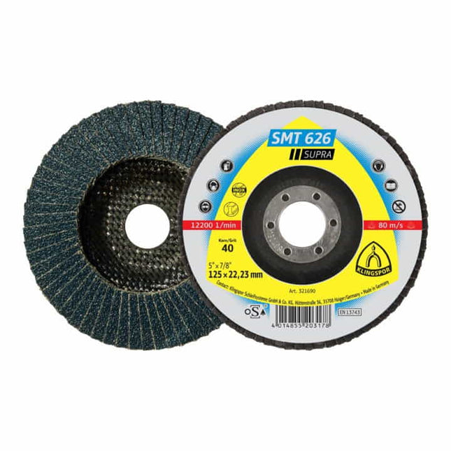 KLINGSPOR flap disc SMT 626 Supra Ø 115 mm grain size 60 6° conical ( 4000842836 )