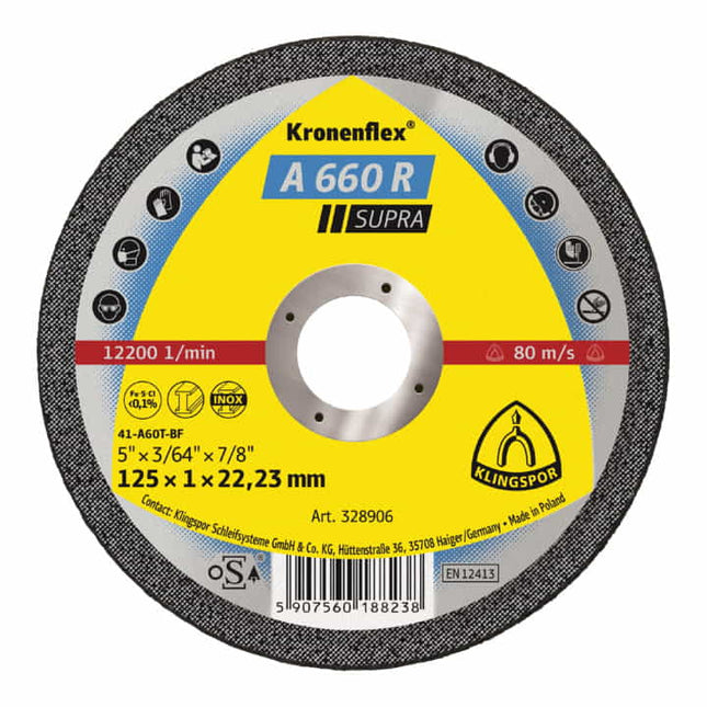 KLINGSPOR cutting disc A 660 R Supra D115x1mm straight ( 4000843411 )