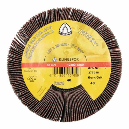 KLINGSPOR abrasive mop wheel WSM 617 120 brown ( 4000843661 )