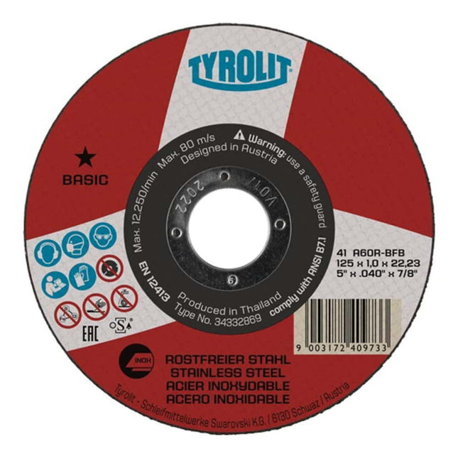 TYROLIT cutting disc BASIC D115x1mm straight ( 4000845535 )