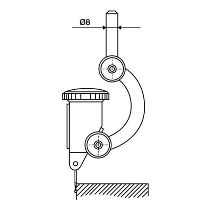 KÄFER centring holder FH 8 mounting hole Ø 4 mm H7 ( 4000851359 )