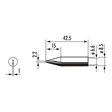 Punta de soldar ERSA serie 842 en forma de cincel ( 4000872529 )