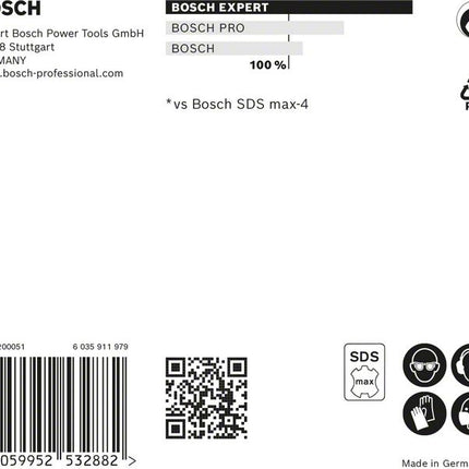 BOSCH hammer drill Expert SDS max-8X Ø 16 mm working l.200 mm l.340 mm ( 4000909895 )