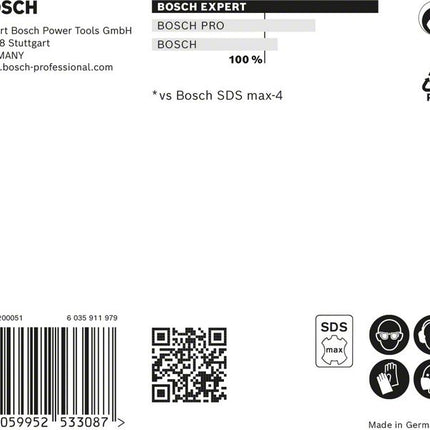 BOSCH hammer drill Expert SDS max-8X Ø 22 mm working l.400 mm l.520 mm ( 4000909908 )