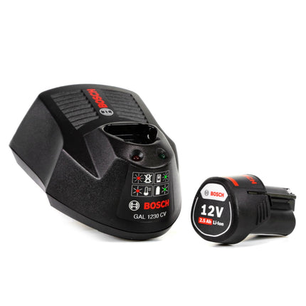 Bosch Akku Lampe GLI 12V-330 DeciLED + 1 x 2,5 Ah Akku + Ladegerät - Toolbrothers