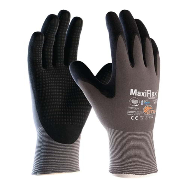 ATG gloves MaxiFlex Endurance with AD-APT 42-844 size 10 grey/black ( 4702000208 )
