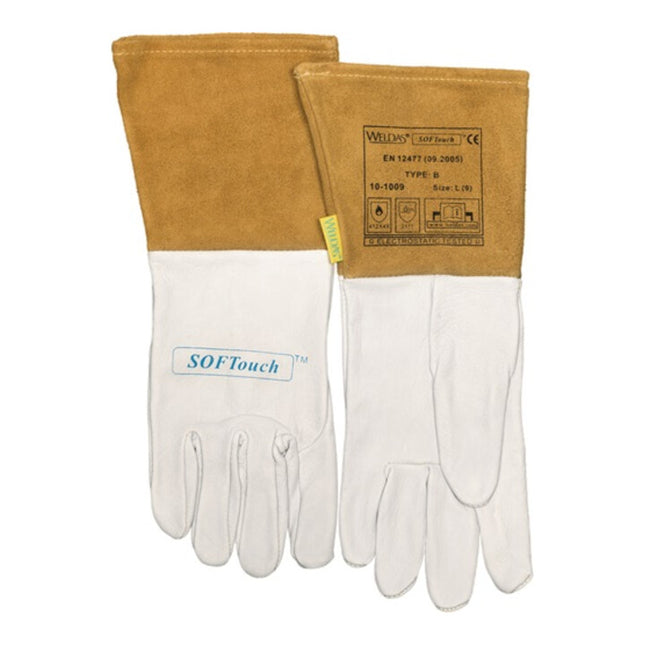 WELDAS welding gloves size L (9) natural/orange ( 4702005017 )