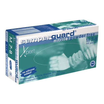 SEMPERMED Disposable gloves SEMPERGUARD NITRIL XPERT SEMPERMED size 8-9 blue ( 8000140617 )