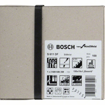 Hoja de sierra de sable BOSCH S 611 DF Longitud 150 mm Anchura 19 mm ( 8000343747 )