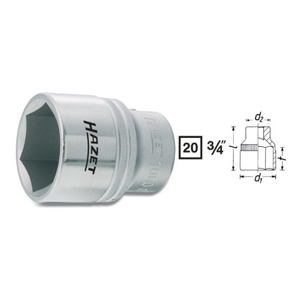 HAZET Steckschlüsseleinsatz 1000 3/4 ″ 6-kant ( 8000466294 )